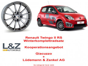 Winterkomplettrad Satz Twingo II RS und Wind