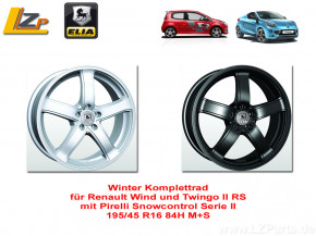 Winterkomplettrad Satz Twingo II RS und Wind mit ABE