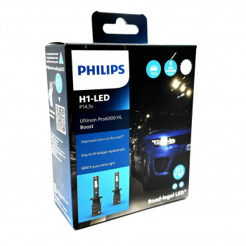 Philips 12V 20W Ultinon Pro6000 Boost 5800K +300% mit Zulassung Philips Boost H7