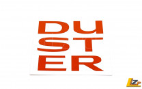 Dacia Duster II Seitenschutzleisten Schriftzug Orange