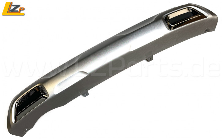 Renault Arkana Unterfahrschutz RS Line Duplex- Doppelrohr- Heckblende Silber-Rauh