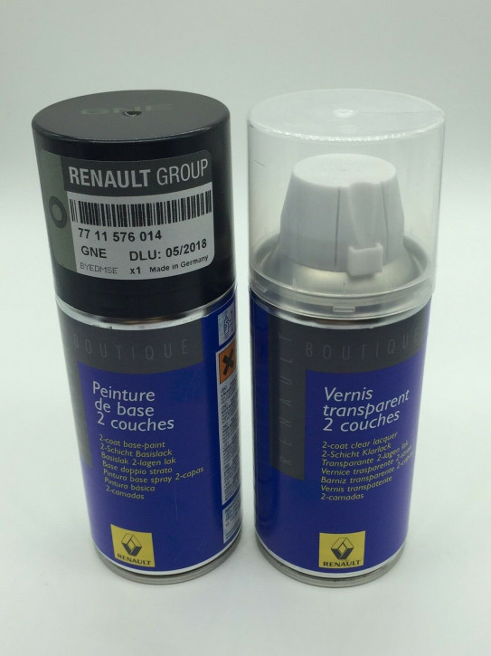 Renault / Dacia Lackspray Basislack + Klarlack GNE Black Pearl Schwarz