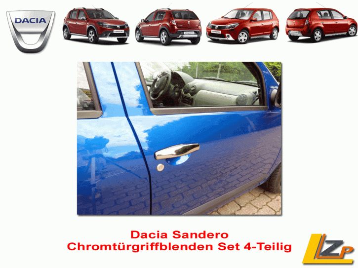 Dacia Duster / Sandero Chrom Türgriffe / Türgriffschalen aus Edelstahl