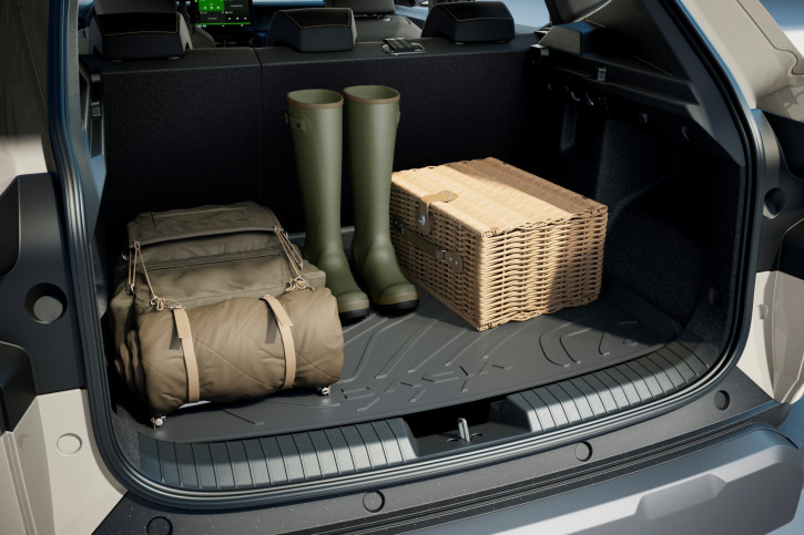 Dacia Duster III Passform Kofferraumwanne Schutzwanne Kompatibel mit doppeltem Boden. Für Ausstattunsniveau Journey