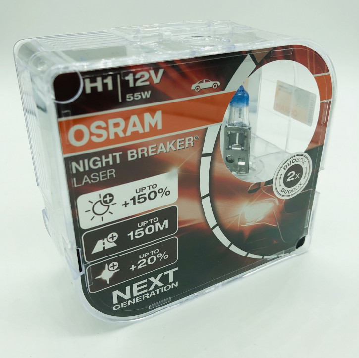 Osram Night Breacker LASER 2er Set H1