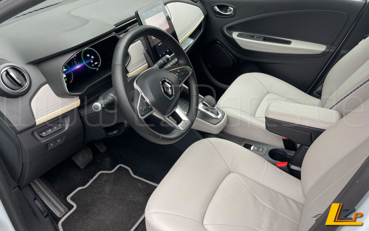 Renault Zoe Phase 2 Aufbau Leder Sondermodell RIVIERA Sand Grau Mittelarmlehne