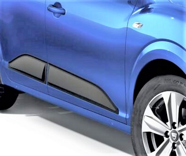 Dacia Sandero III / Stepway III Seitenschutzleisten Zierleisten Planken Bumper Set 4-teilig