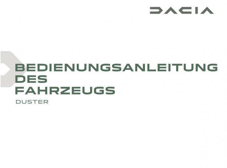 Dacia Duster III Bedienungsanleitung & Wartungsheft