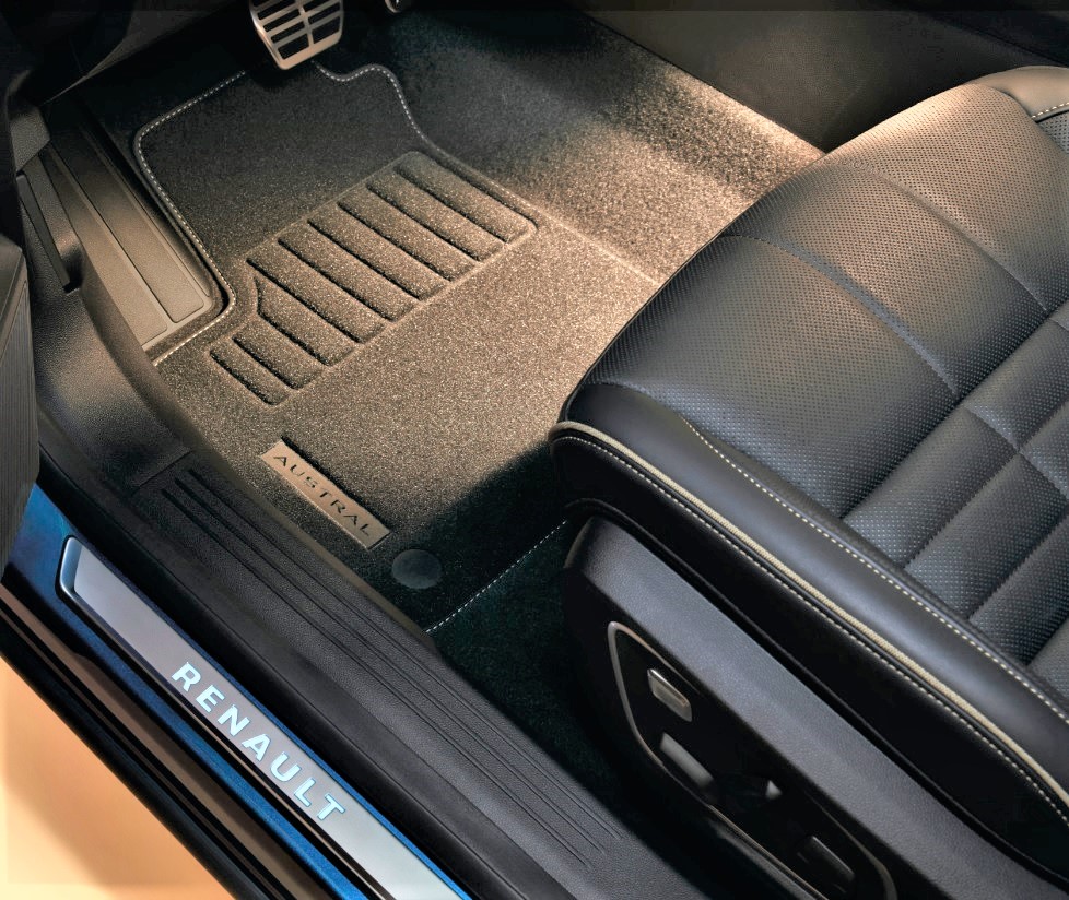 Renault Austral Textil Premium Fußmatten Set Vorne und Hinten kompatibel  mit Micro-Hybrid 12V