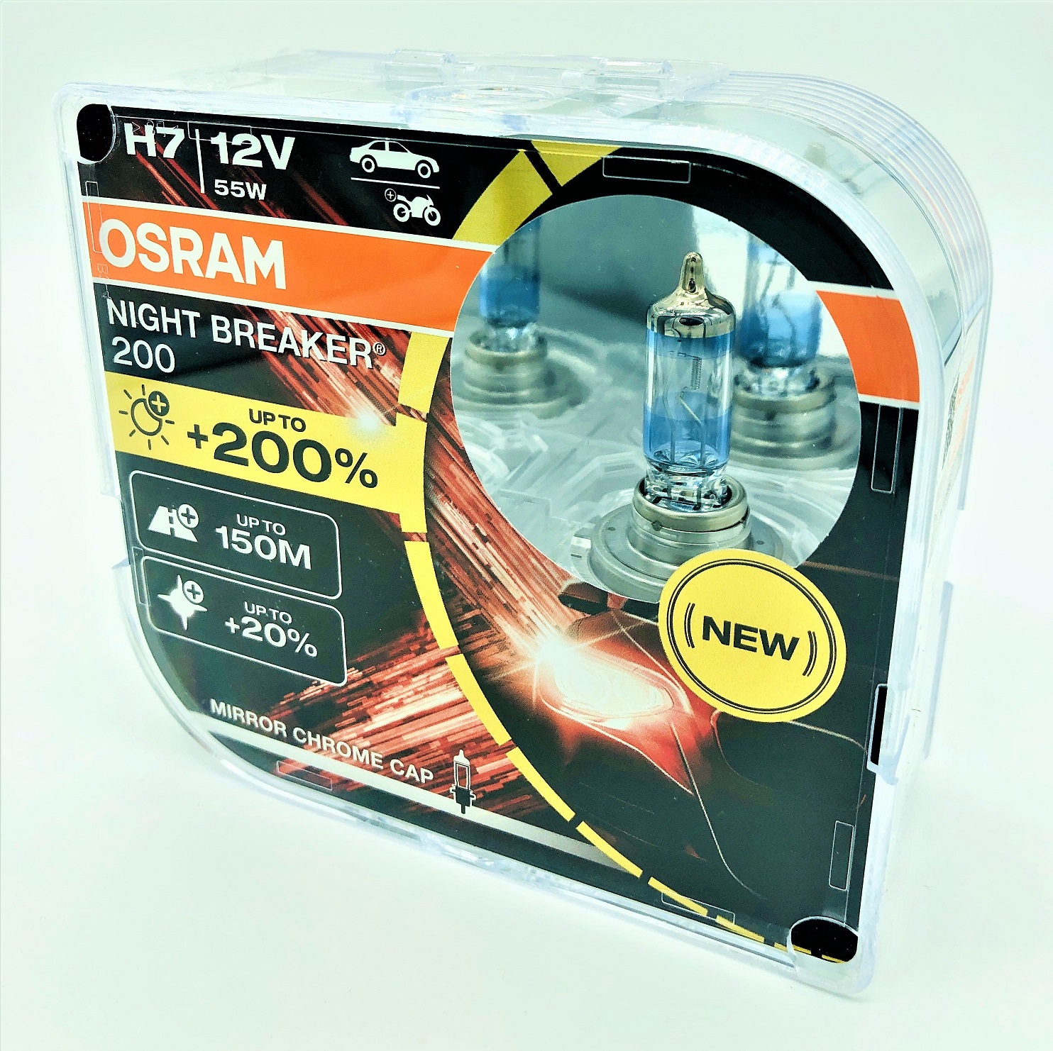 Osram Night Breacker bis zu 200% mehr Licht 2er Set H7-64210NB200