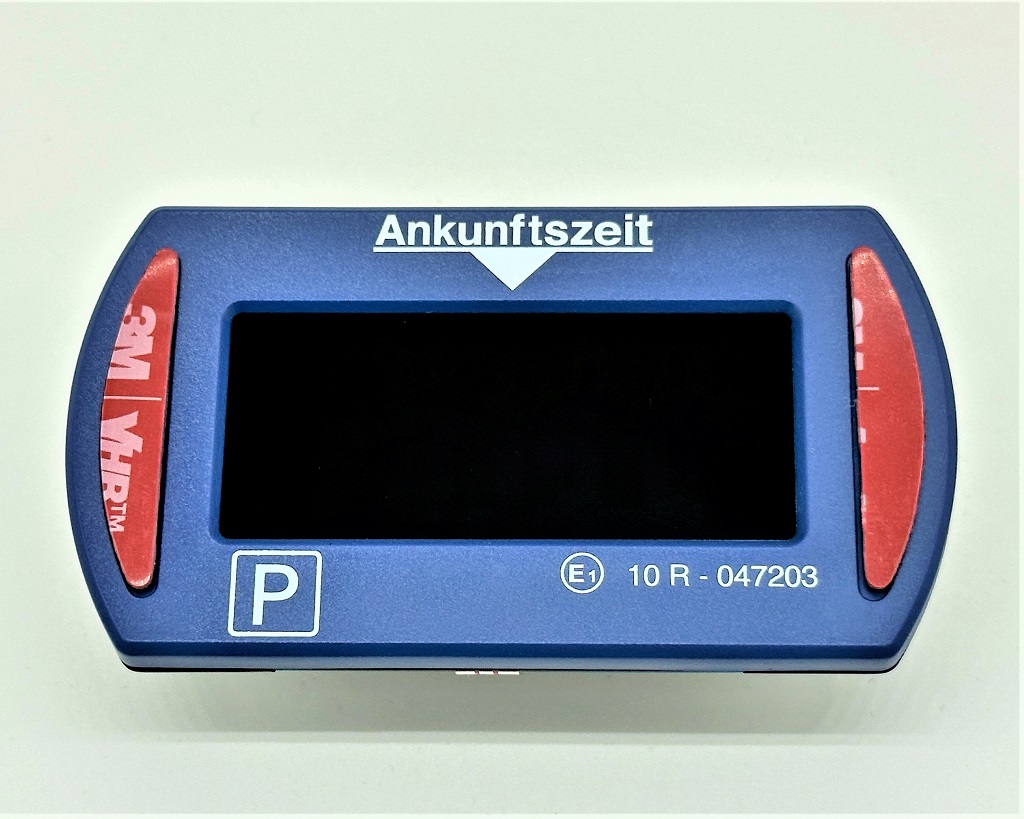 KFZ PARKSCREEN: KFZ - Elektronische Parkscheibe ParkScreen, schwarz - blau  bei reichelt elektronik