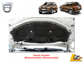 Dacia Duster I Motorhauben Dämmmatte mit Befestigungstopfen-658401572R +  10x 7703077117